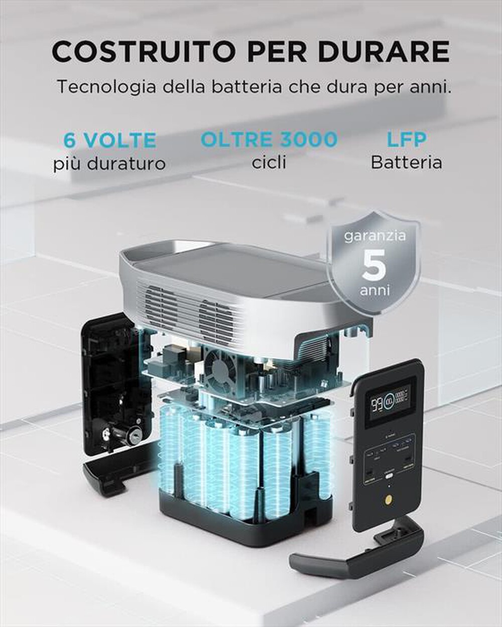 Immagine del prodotto ECOFLOW - Batteria portatile aglio ioni di litio ZMR330-EU-nero