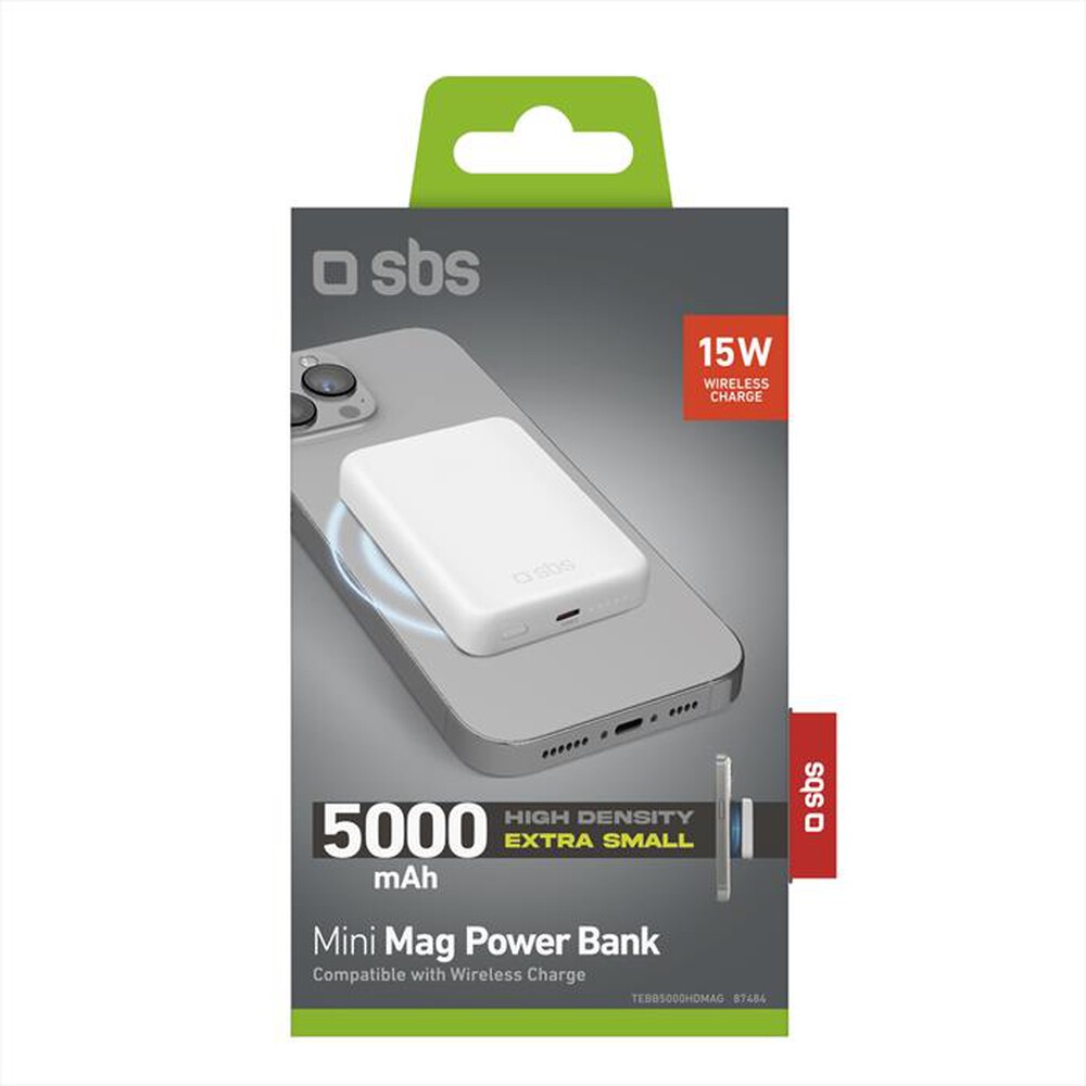 Immagine del prodotto SBS - Power bank TEBB5000HDMAG-Bianco