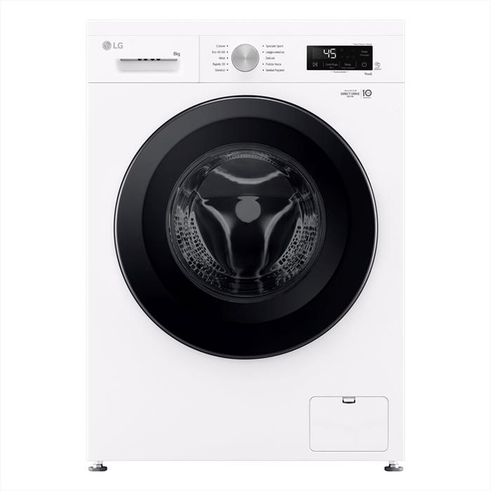 "LG - Lavatrice AI DD F4NX1008NWK SERIE X1 8kg Classe A-Essence White"