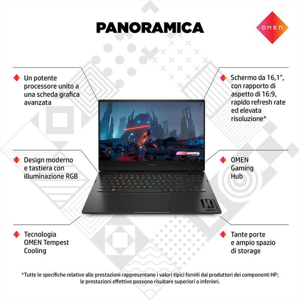 "HP - Notebook OMEN 16-K0006NL-Shadow Black"