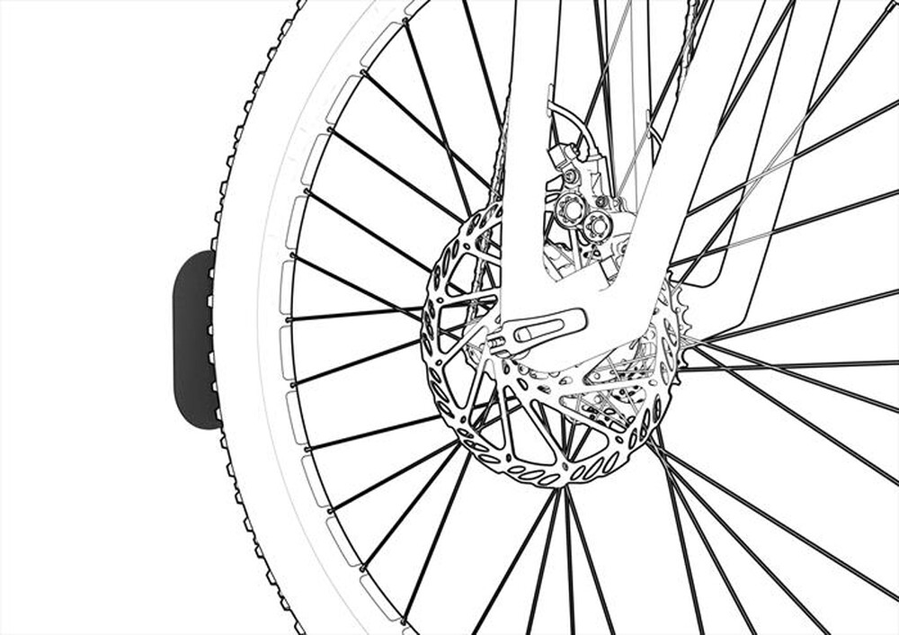 "MELICONI - OMINO GANCIO PARETE BICI-Acciaio di colore nero con pro"
