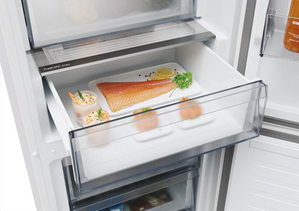 "CANDY - Frigorifero combinato CNCQ2T620EX Classe E 409 lt-Stainless steel"