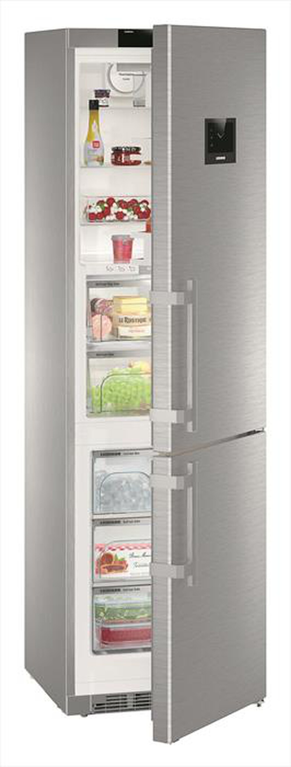"LIEBHERR - Frigorifero combinato CBNES 4898-21 Classe C 393lt-acciaio"
