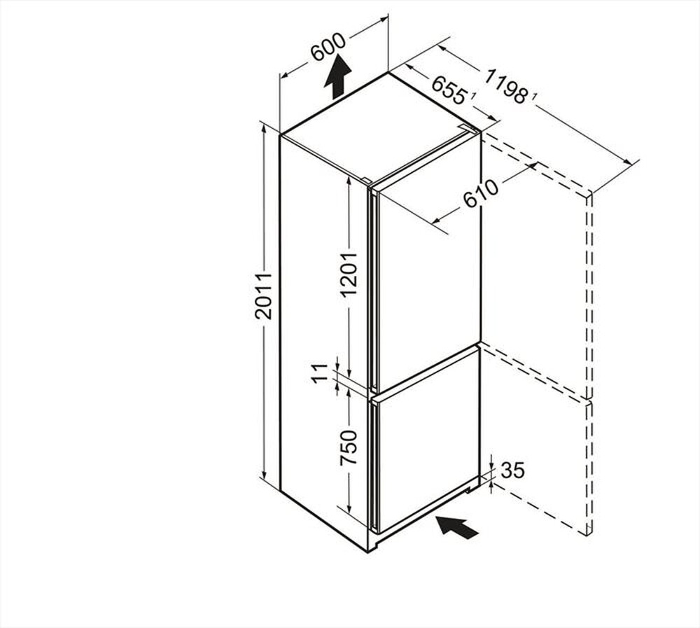 Immagine del prodotto LIEBHERR - Frigorifero combinato CP 4813-22 Classe D 353lt-Bianco