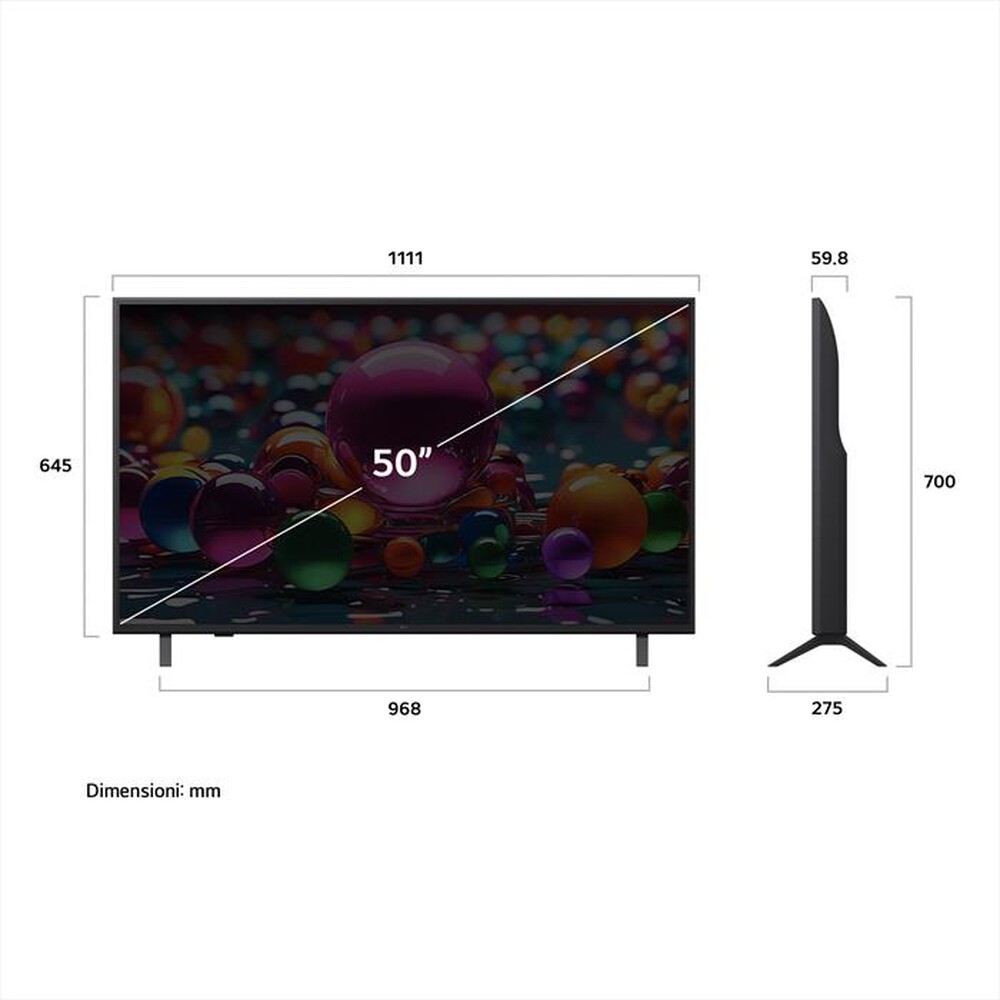 "LG - Smart TV LED UHD 4K  50\" 50UA75006LA-Nero"