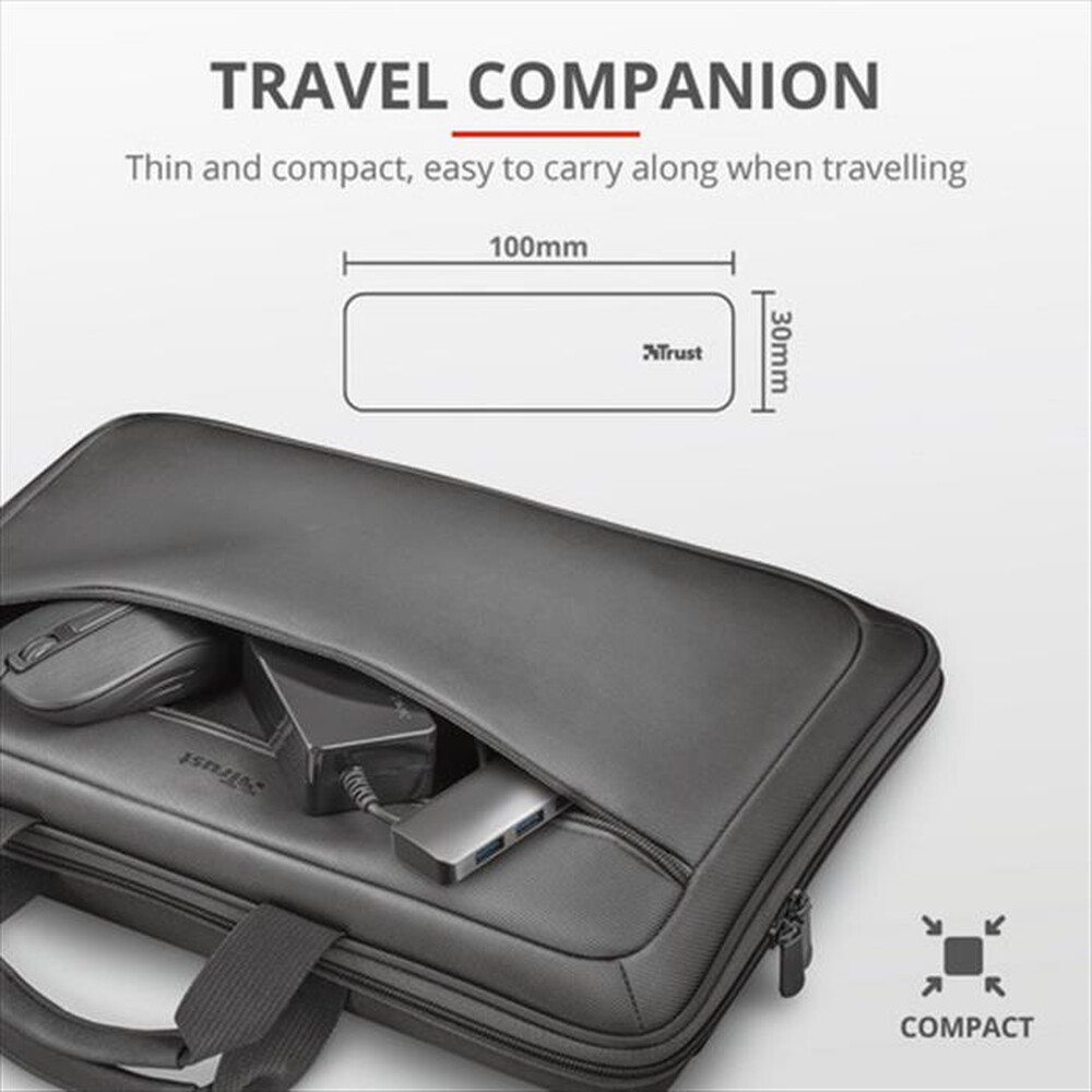 "TRUST - HALYX 4-PORT USB3.2 HUB-Alluminio"