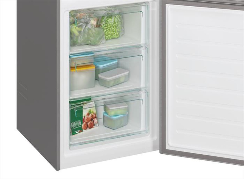 "CANDY - Frigorifero combinato CCE4T620EX Classe E 377 lt-Argento"