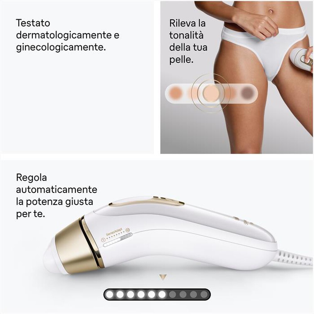 Immagine del prodotto BRAUN - Epilatore a luce pulsata IPL PL5210 BOX EURO-BIANCO/ORO