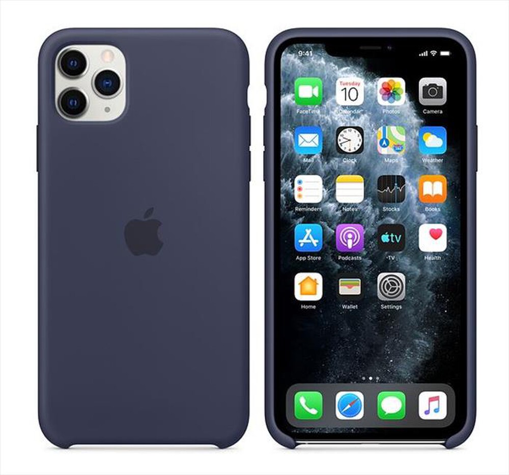 "APPLE - Custodia in silicone per iPhone 11 Pro Max-Blu notte"
