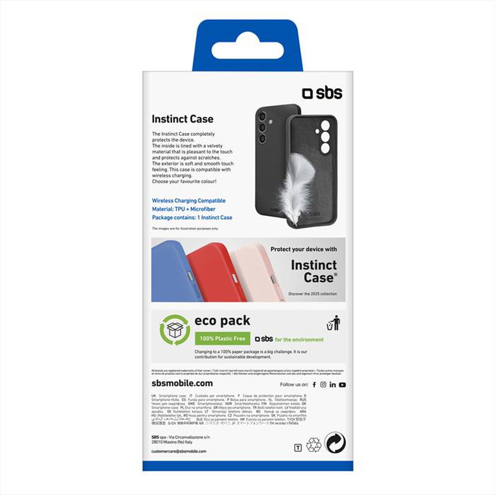 "SBS - Cover Instinct TEINSTSAS25PK per Samsung S25+-Nero"