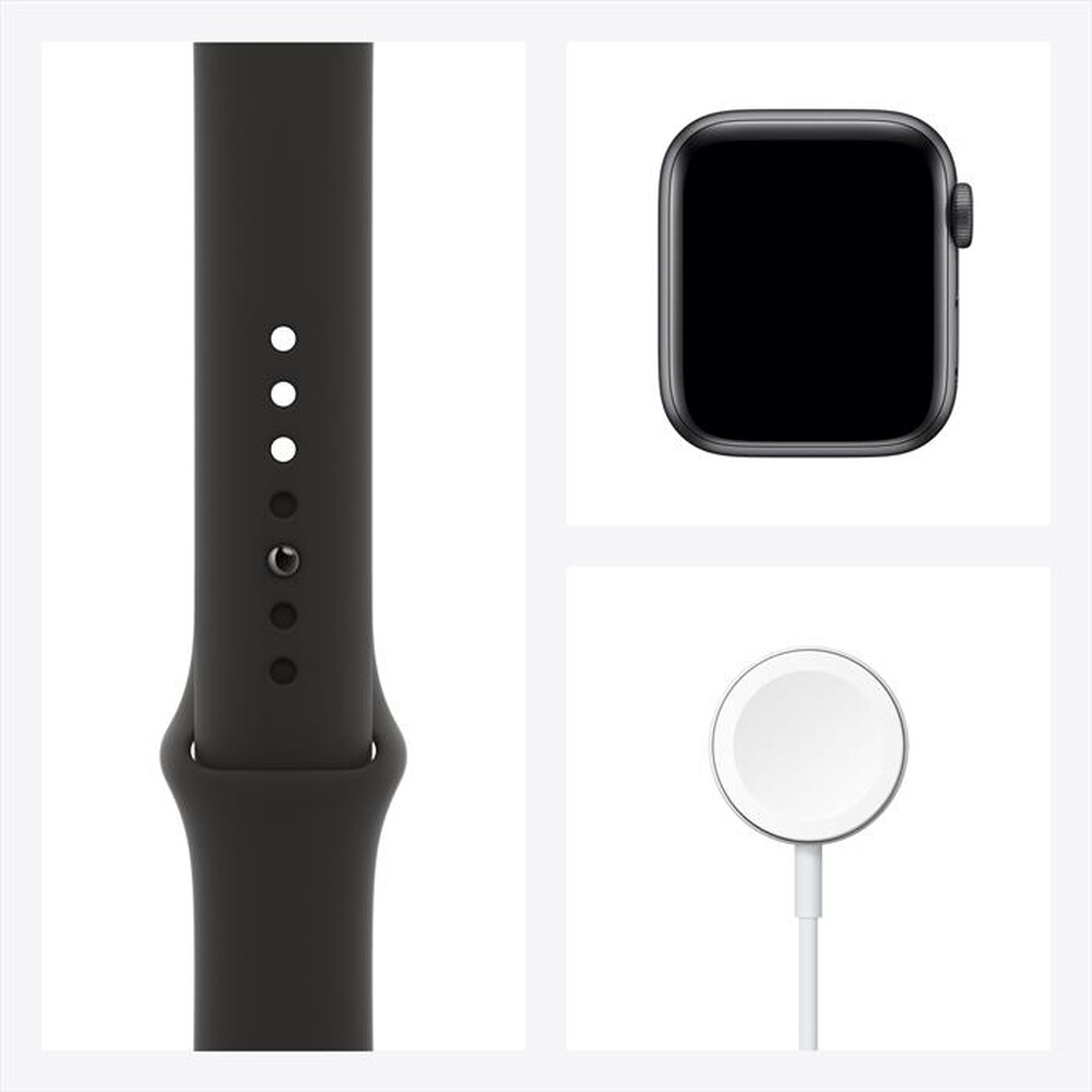"APPLE - Watch Series 6 GPS 40mm Alluminio Space Grey-Cinturino Sport Nero"