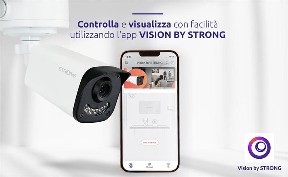 "STRONG - Telecamera PoE IP67 a doppia luce BUL05DL0-P-bianco"