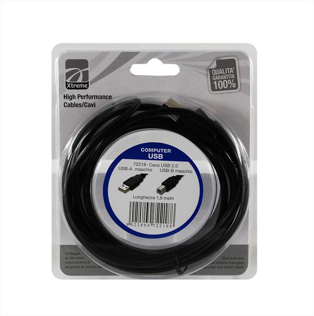 XTREME - CAVO USB 2.0-NERO