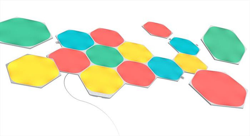 "NANOLEAF - NANOLEAF SHAPES SMARTER KIT - 15 ESAGONI LUMINOSI-WHITE"