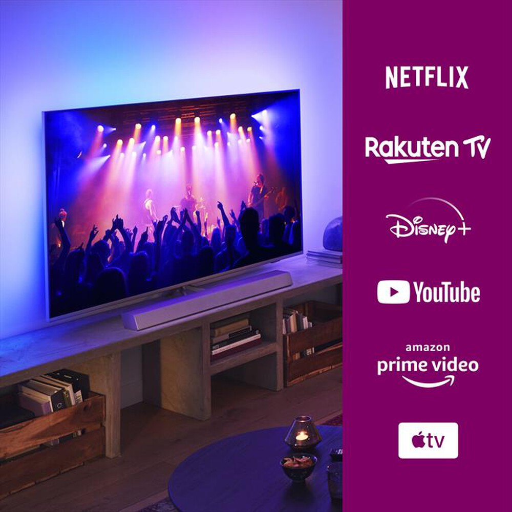 "PHILIPS - SMART TV AMBILIGHT THE ONE 4K 70\" 70PUS8506/12-Silver"