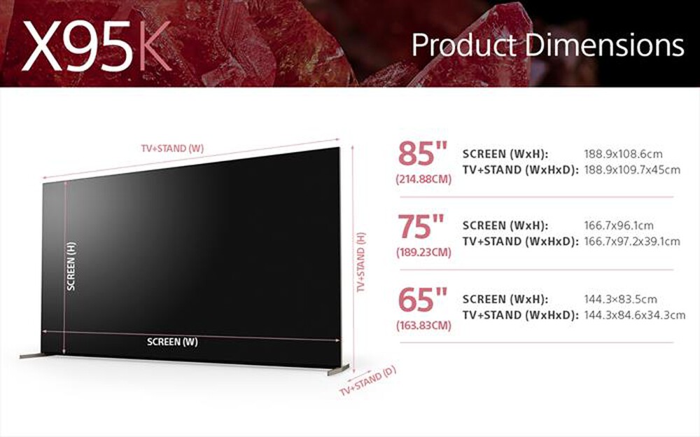 Immagine del prodotto SONY - SMART TV BRAVIA XR Mini LED 4K 85" XR85X95KAEP-Nero