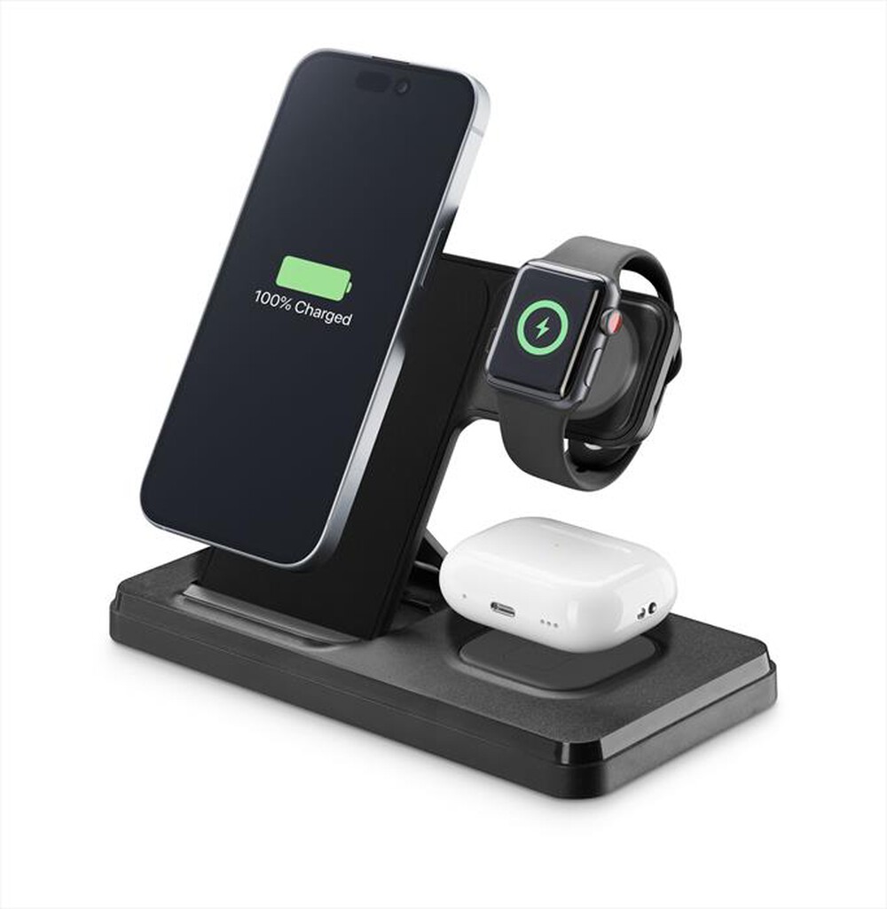 Immagine del prodotto CELLULARLINE - Triple Station 3 in 1 WIRESTAND3IN1FBK-Nero