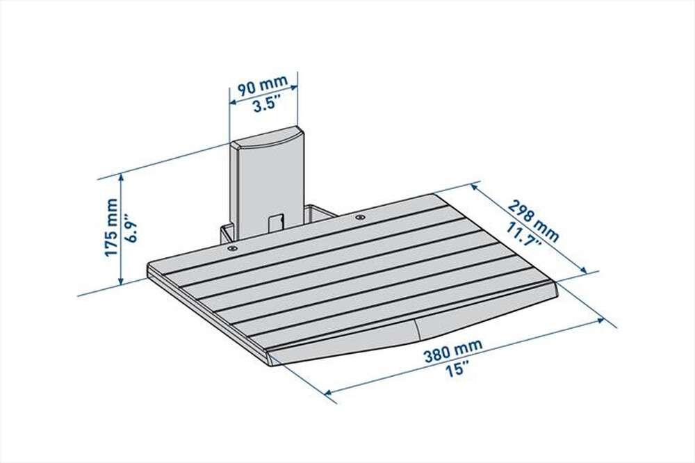 "MELICONI - Slimstyle AV Shelf-Nero"