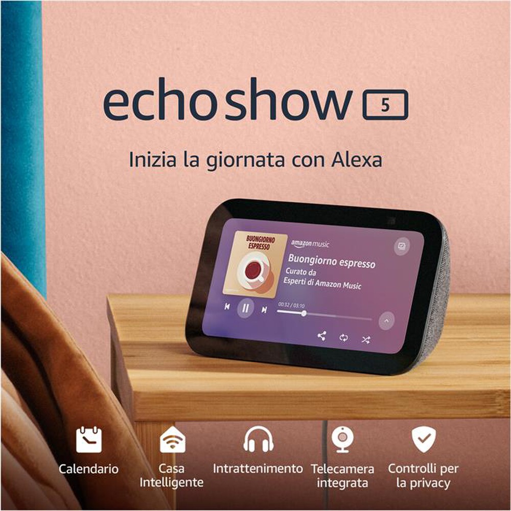 "AMAZON - Speaker ECHO SHOW 5 (3ª GENERAZIONE)-Antracite"