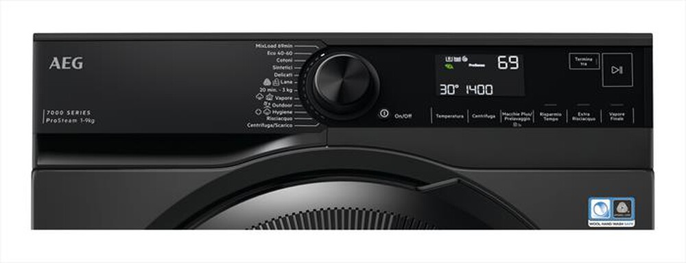 "AEG - Lavatrice LR7BLACK 9 Kg Classe A-Nero"