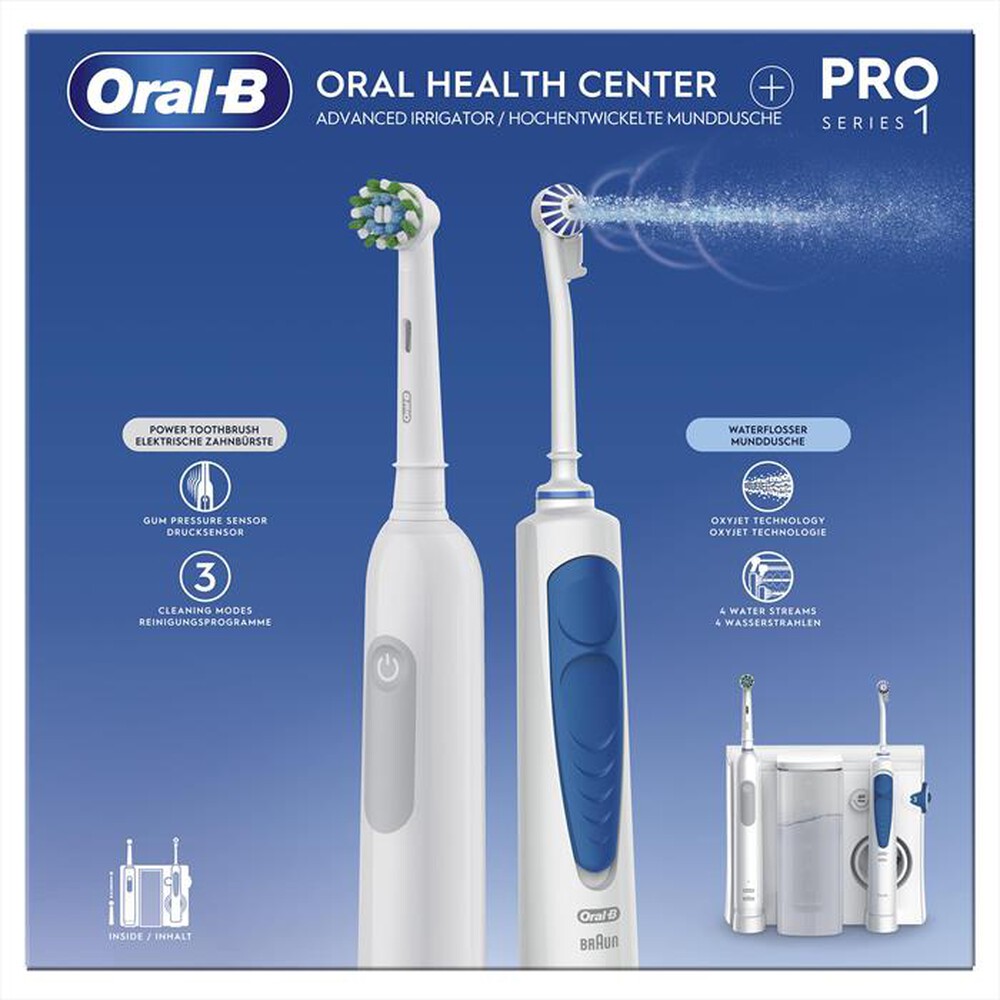 "ORAL-B - Spazzolino + idropulsore HEALTH CENTER-Bianco"
