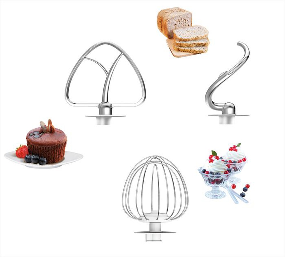 "MOULINEX - QA1501 Masterchef Essential Kitchen Machine-Bianco e grigio"