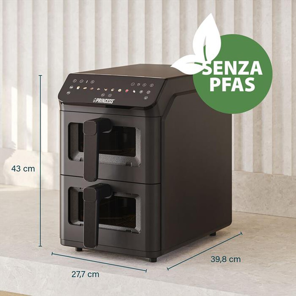 Immagine del prodotto PRINCESS - Friggitrice ad aria DUAL VERTICAL-Nero