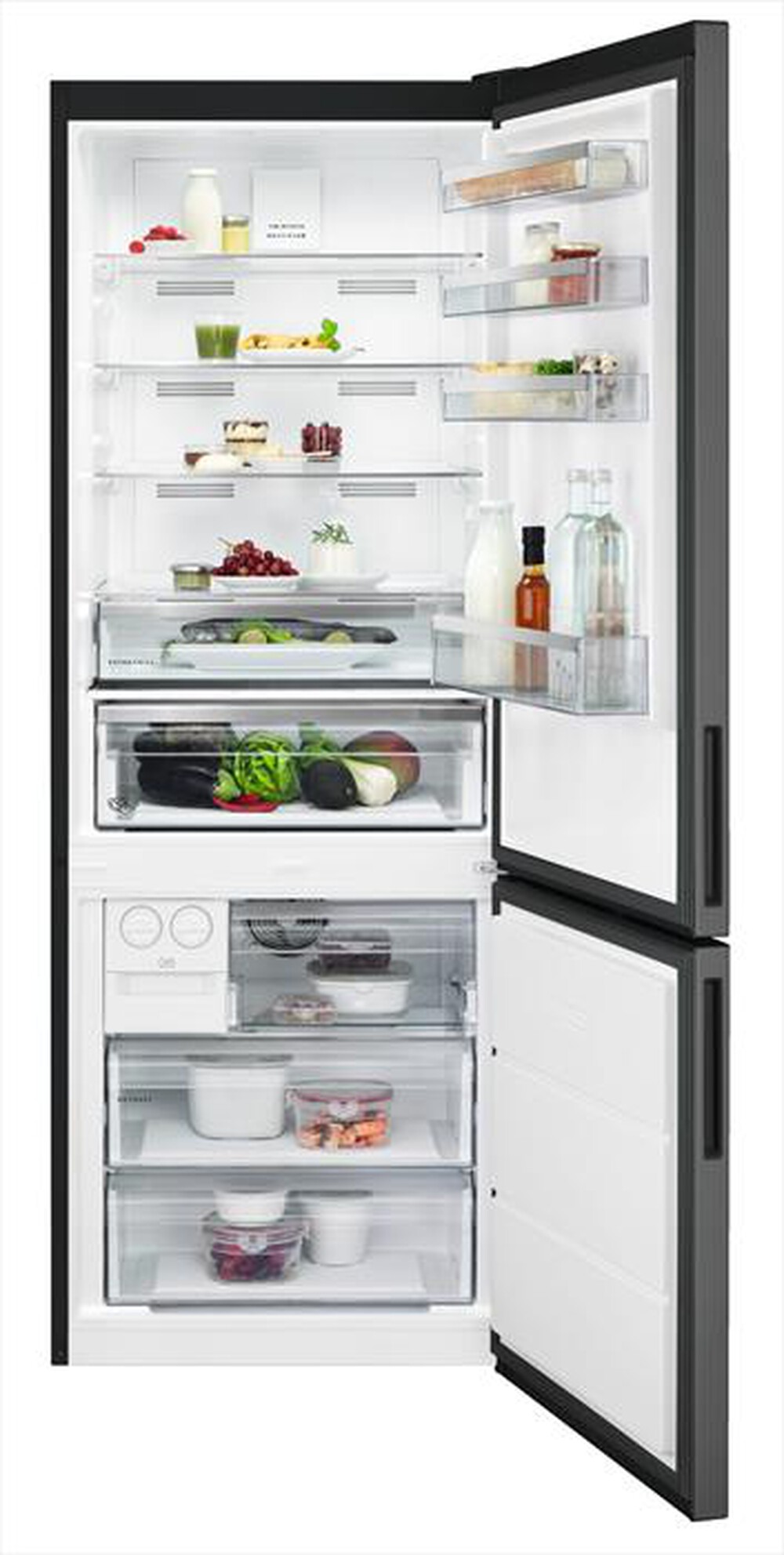 "AEG - Frigorifero combinato RCB646E3MB Classe E 510lt-NERO (Matt Black)"