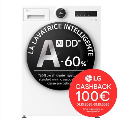LG - Lavatrice AI DD F4X9009TWCE 9 Kg Classe A-Ivory White