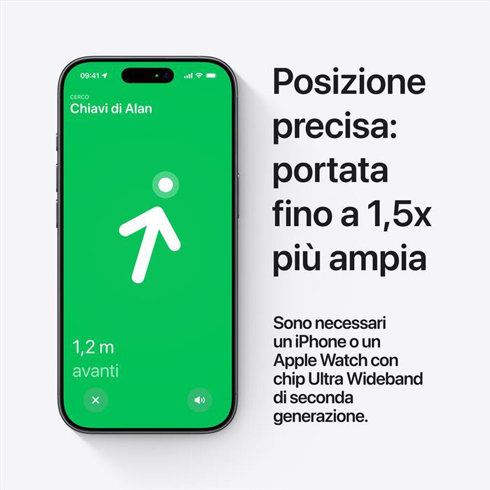 Immagine del prodotto APPLE - AIRTAG - CONFEZIONE DA 1-Argento, Bianco