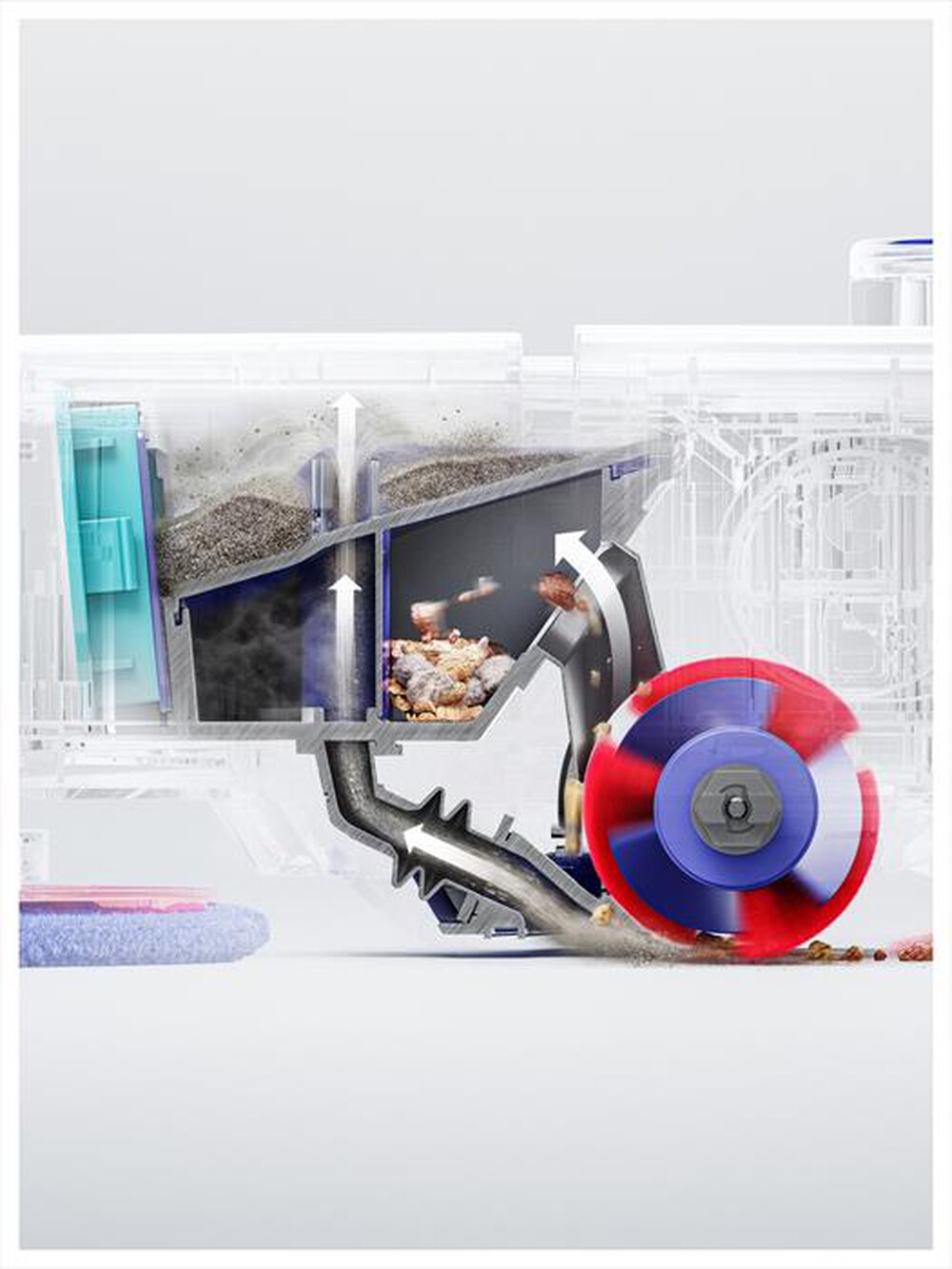 Immagine del prodotto DYSON - Robot aspirapolvere lavapavimenti R2 NUROVI-Light Grey & Vinca Blue