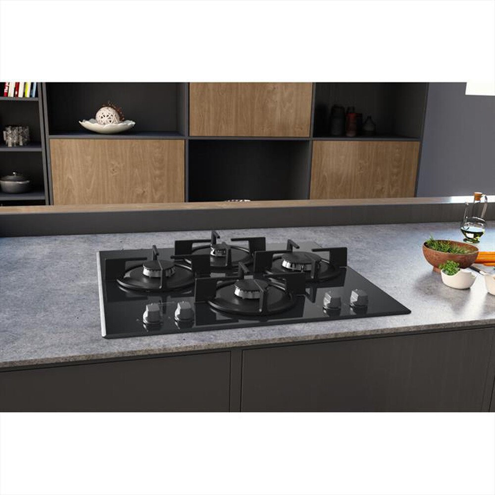"HOTPOINT ARISTON - Piano cottura a gas HAGD 61S/MR 4 fuochi 59,6cm-Specchio"