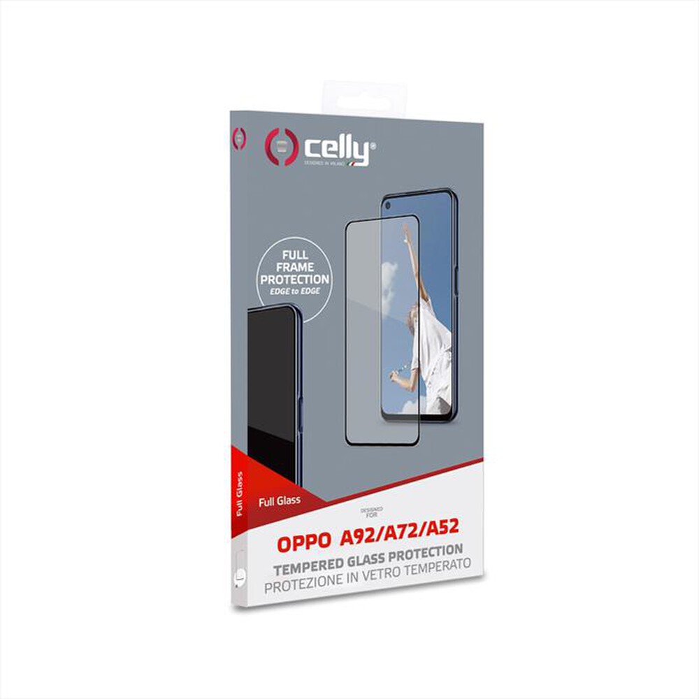 "CELLY - FULLGLASS929BK - VETRO PROTETTIVO OPPO A72/A52/A92-TRASPARENTE/VETRO TEMPERATO"