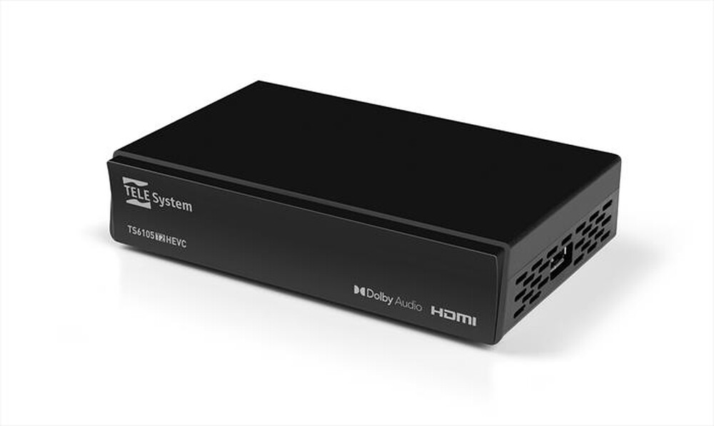 "TELESYSTEM - TS6105 DECODER T2 HEVC Decoder digitale terrestre-BLACK"