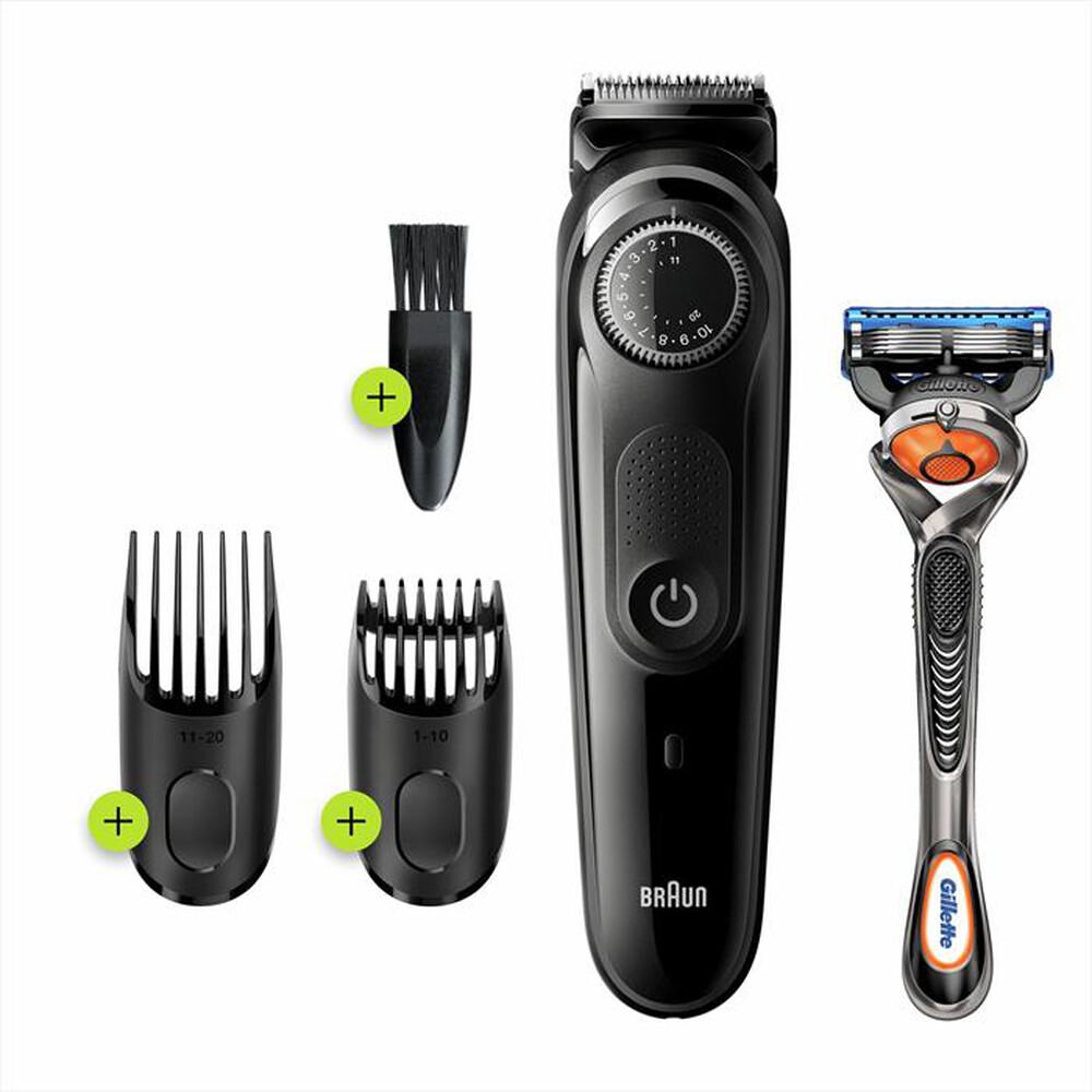 "BRAUN - Regolabarba BT3242-Nero/Grigio"