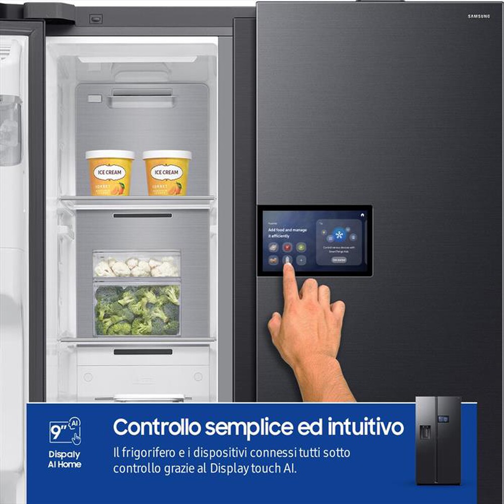 Immagine del prodotto SAMSUNG - Frigorifero side by side RS90F64EDFEF 614L ClasseD-Antracite