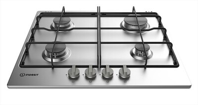 INDESIT - Piano cottura a gas THP 642 IX/I 59cm-Nero, Stainless steel