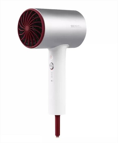 SOOCAS - Asciugacapelli PHNDRMSH5S-Bianco/rosso/Alluminio
