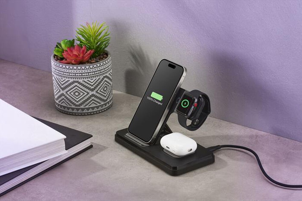 "CELLULARLINE - Triple Station 3 in 1 WIRESTAND3IN1FBK-Nero"