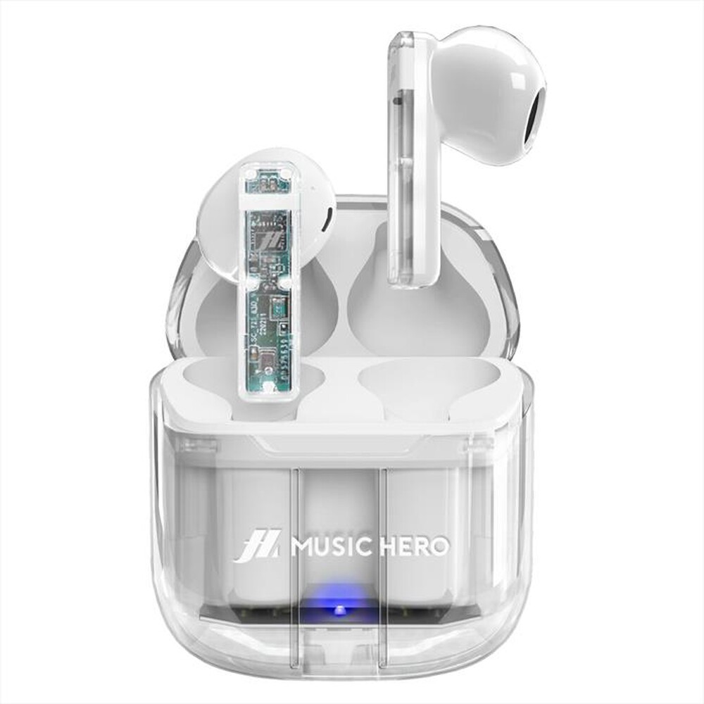 "MUSIC HERO - Auricolare bluetooth MHTWSICYBTW-Bianco"
