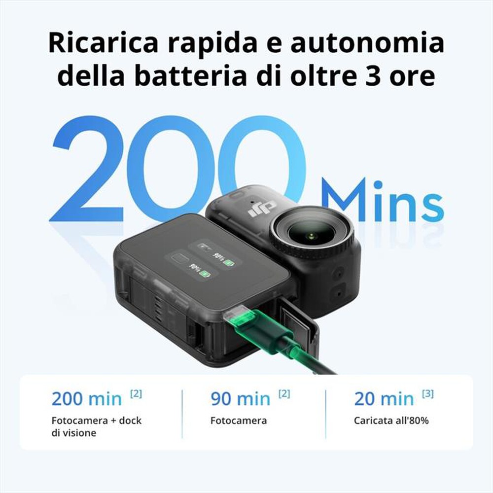 Immagine del prodotto DJI - Action cam OSMO NANO STANDARD COMBO (64GB)-Nero