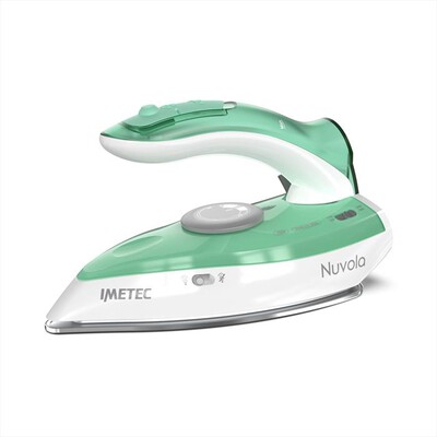 IMETEC - FERRO A VAPORE DA VIAGGIO NUVOLA-Bianco Grigio e verde acqua