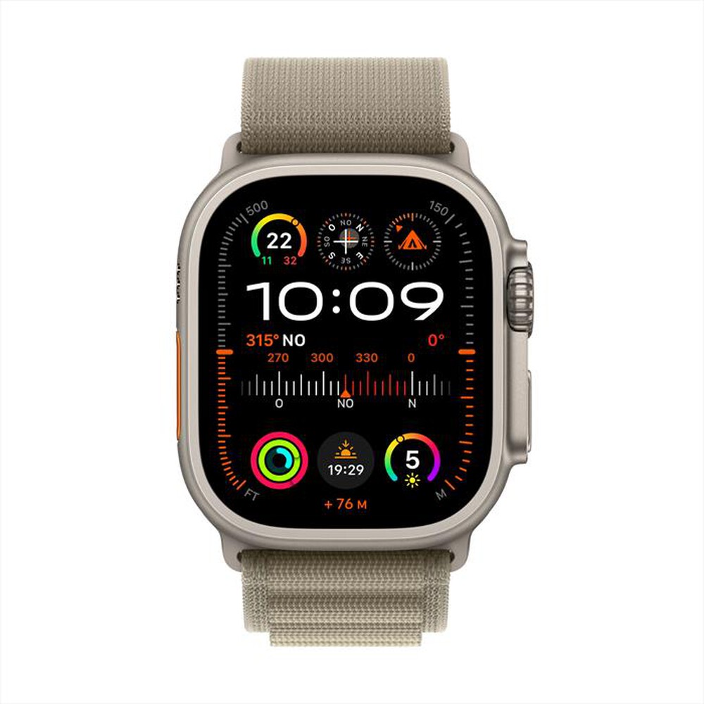 "APPLE - Watch Ultra 2 GPS + Cellular Cassa 49mm - Medium-Olive Alpine Loop"