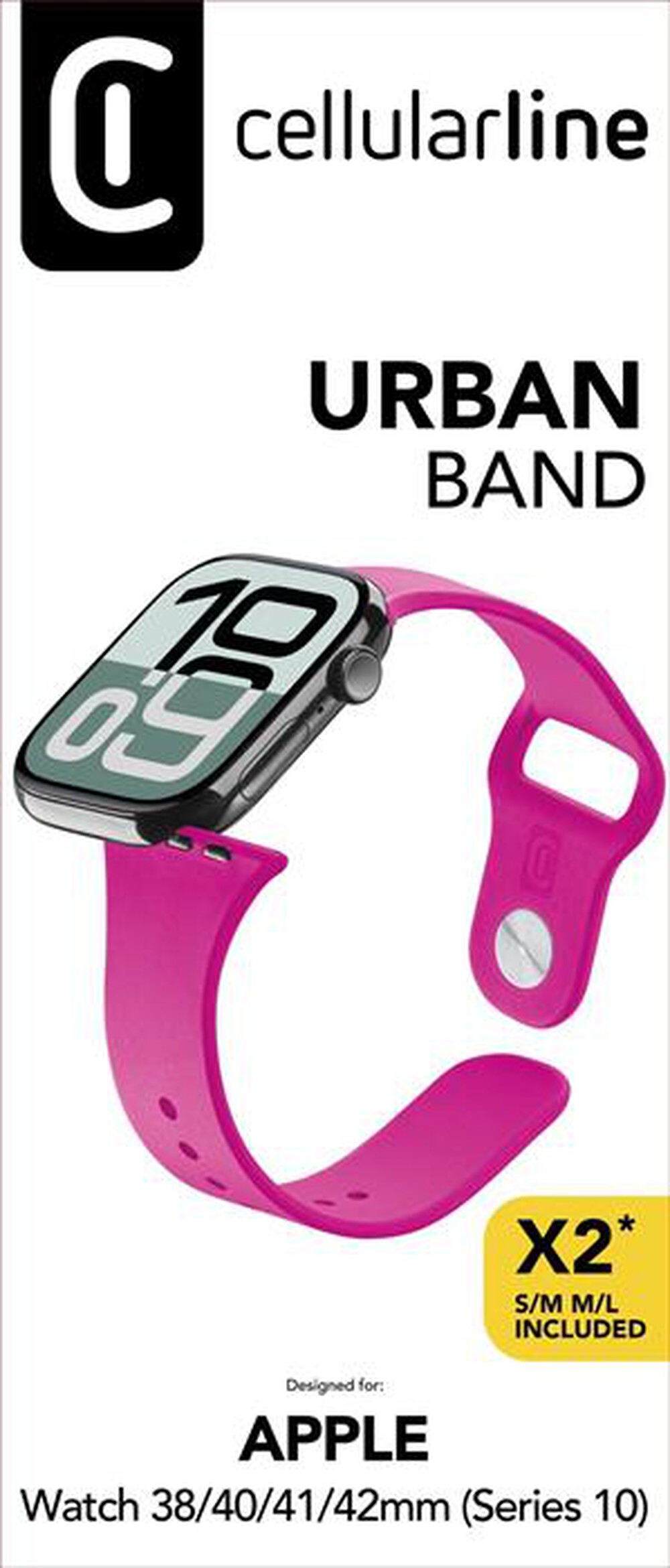 Immagine del prodotto CELLULARLINE - URBAN BAND - APPLE WATCH 38/40/41/42(SERIES 10) MM-Rosa