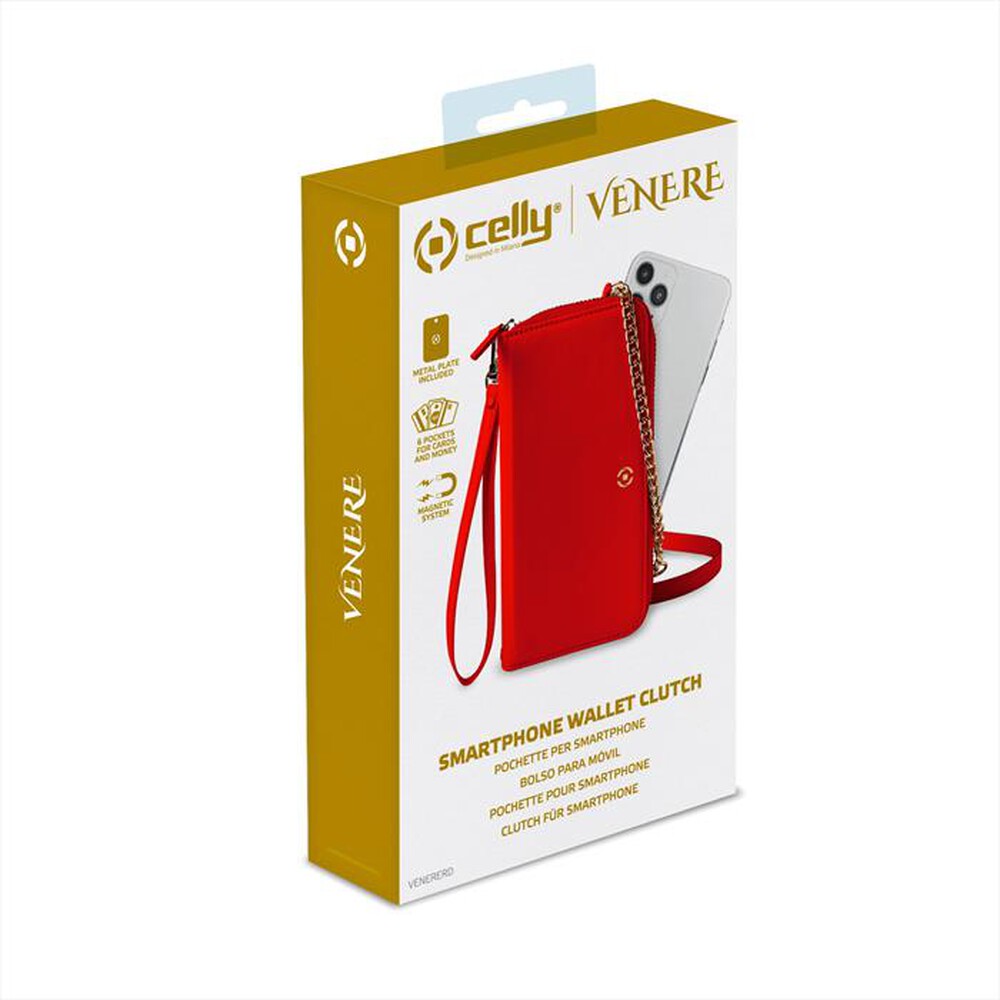 "CELLY - VENERERD - POCHETTE VENERE FINO A 6.5 B-ROSSO/SIMILPELLE"