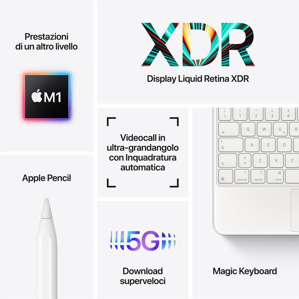 Immagine del prodotto APPLE - iPad Pro 12,9" 128GB WiFi + CEL 5G MHR53TY/A 2021-Argento