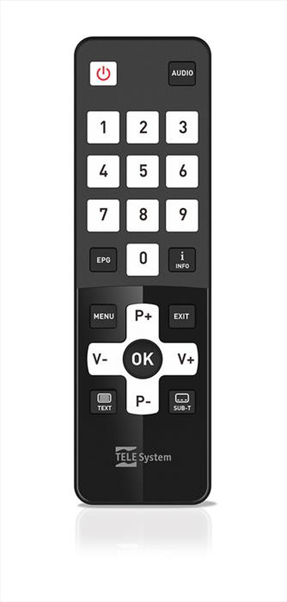 Immagine del prodotto TELESYSTEM - TS FACILE ZAPPER STEALTH T2 HEVC TLC TASTI GRANDI-BLACK