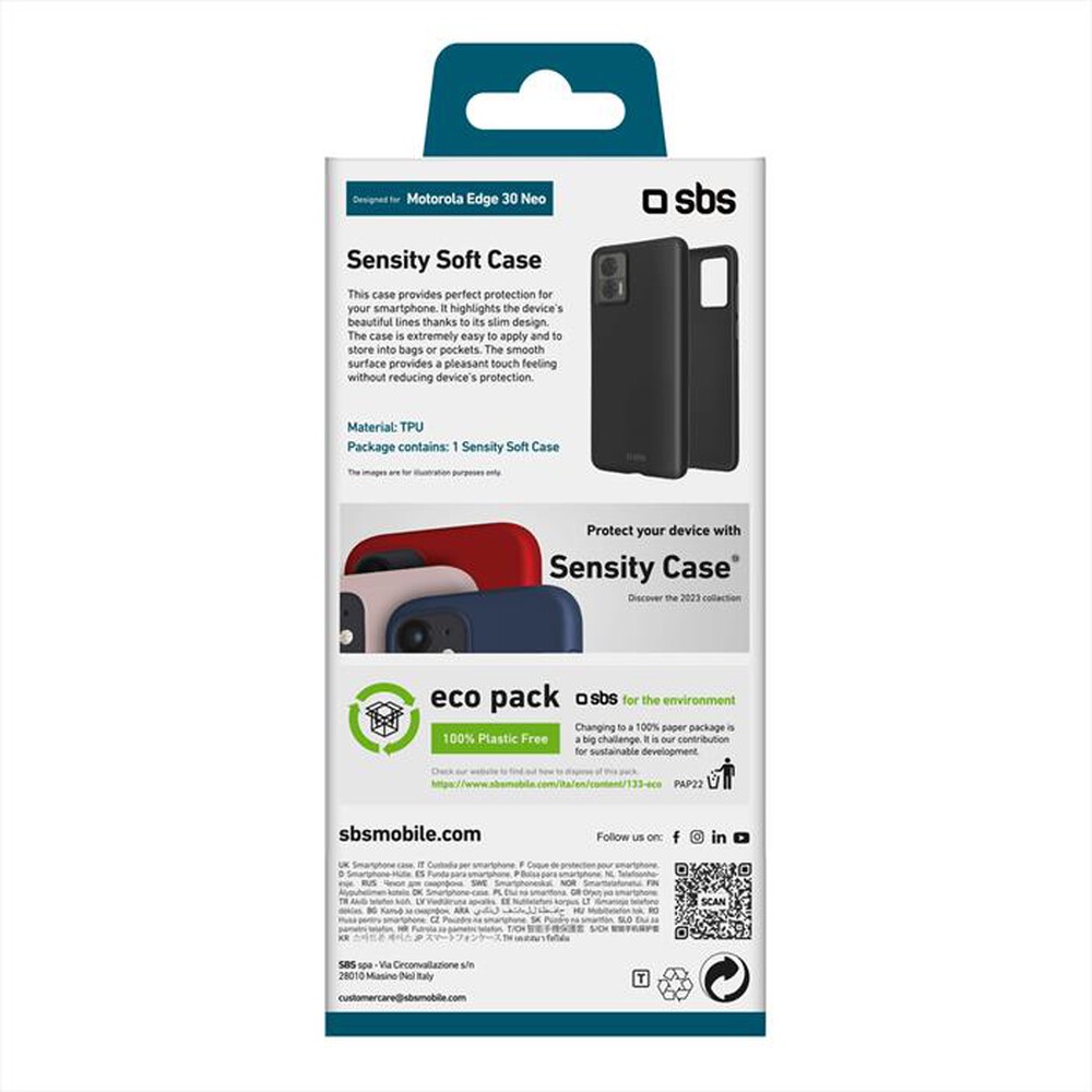 "SBS - Cover TESENSMOE30NK per Motorola Edge 30 Neo-Nero"