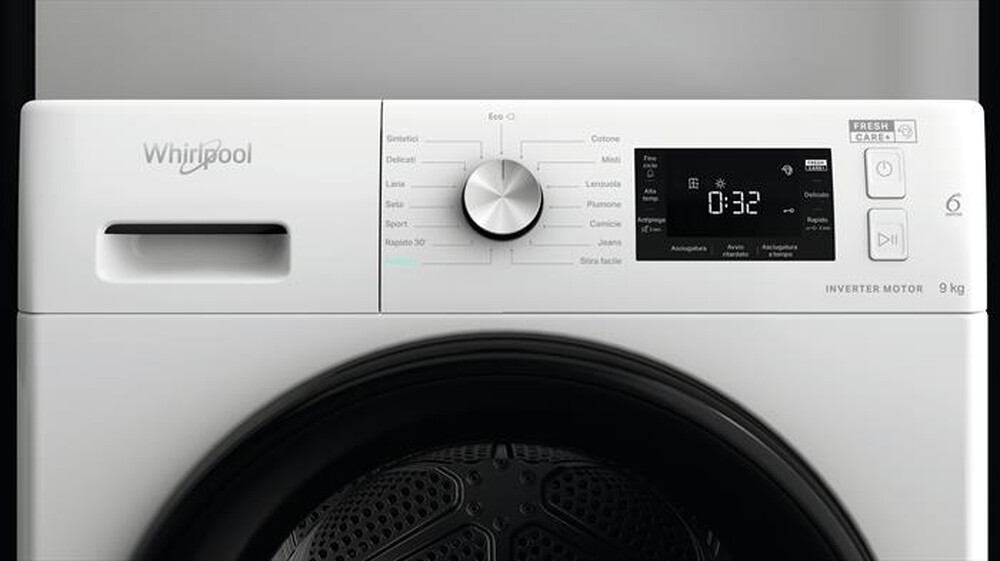 "WHIRLPOOL - Asciugatrice FRESHCARE FFTN M22 9X3B IT 9 Kg -A+++-Bianco"