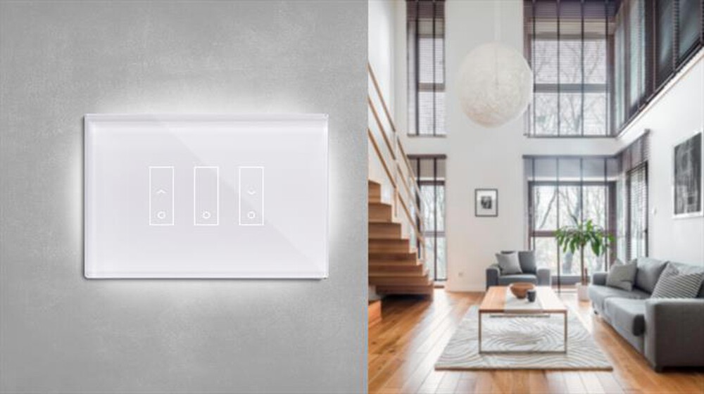 "IOTTY - Interruttore wifi tende e tapparelle LSW2I3SW-Bianco"